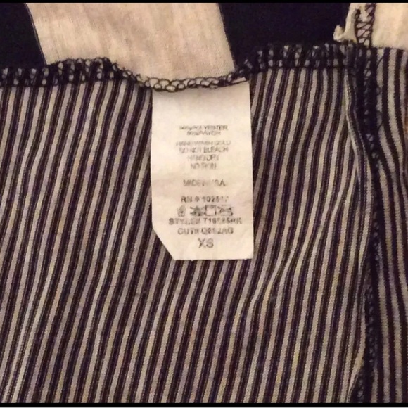 Soprano Brand Raceback Striped Tank Top Black/Beige-Junior Size:Small - EUC - Picture 4 of 5